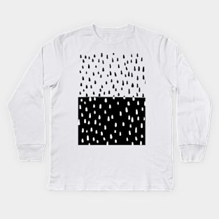 Monochrome dot abstract illustration Kids Long Sleeve T-Shirt